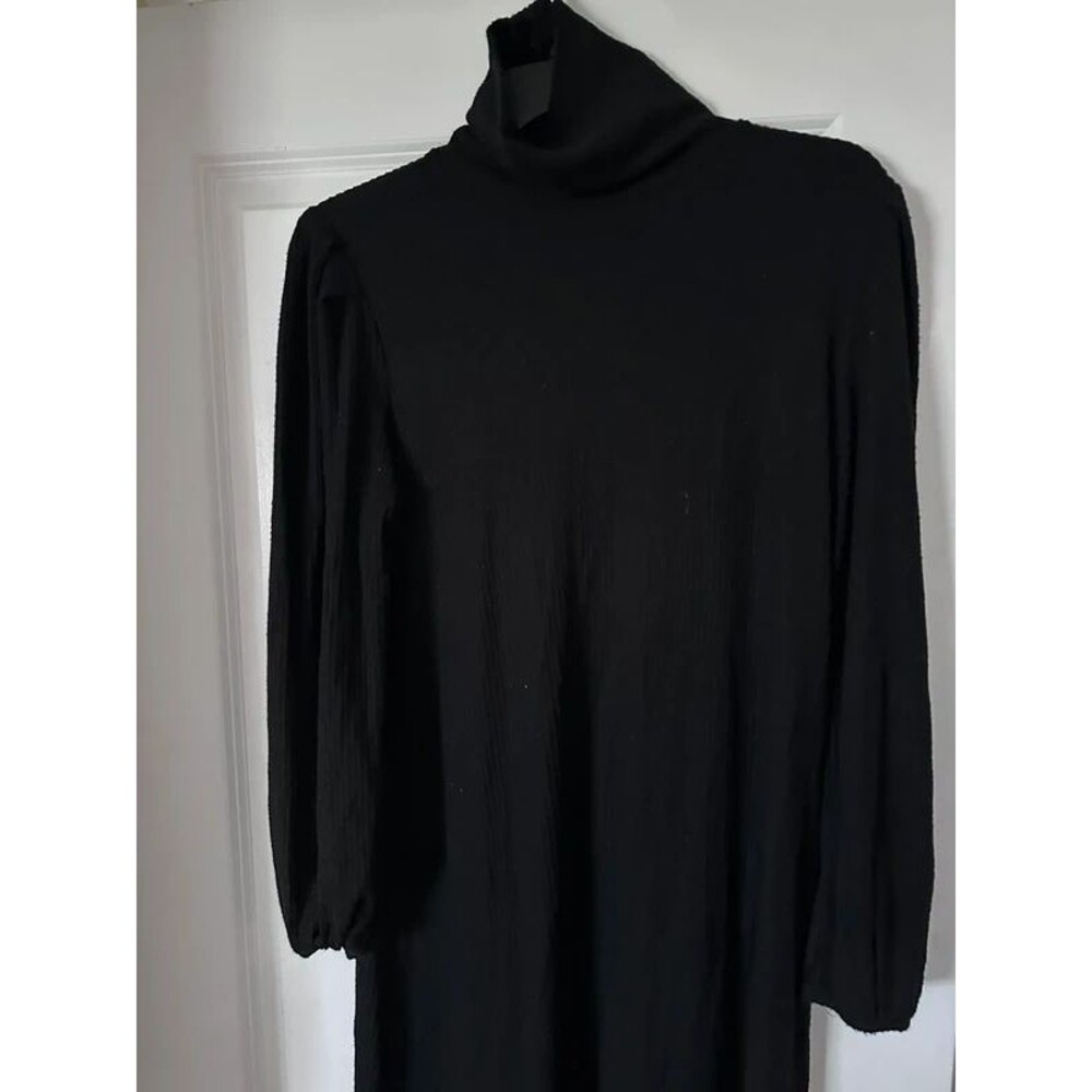 Black turtle neck dress
